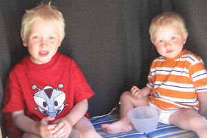 Brotherly coze after the pool party