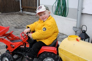 Fabian's turn to be tractor driving