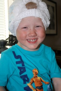 Fabian practising his party trick