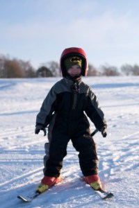 Fabian on skis