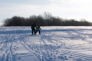 Samuel coming down the slope