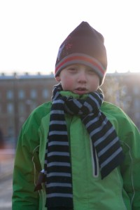 My prince in front of the Royal castle
